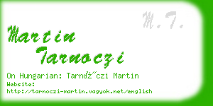 martin tarnoczi business card