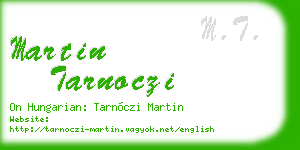 martin tarnoczi business card